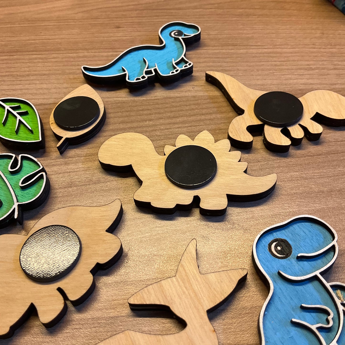 Set Dino magneetjes - blauw