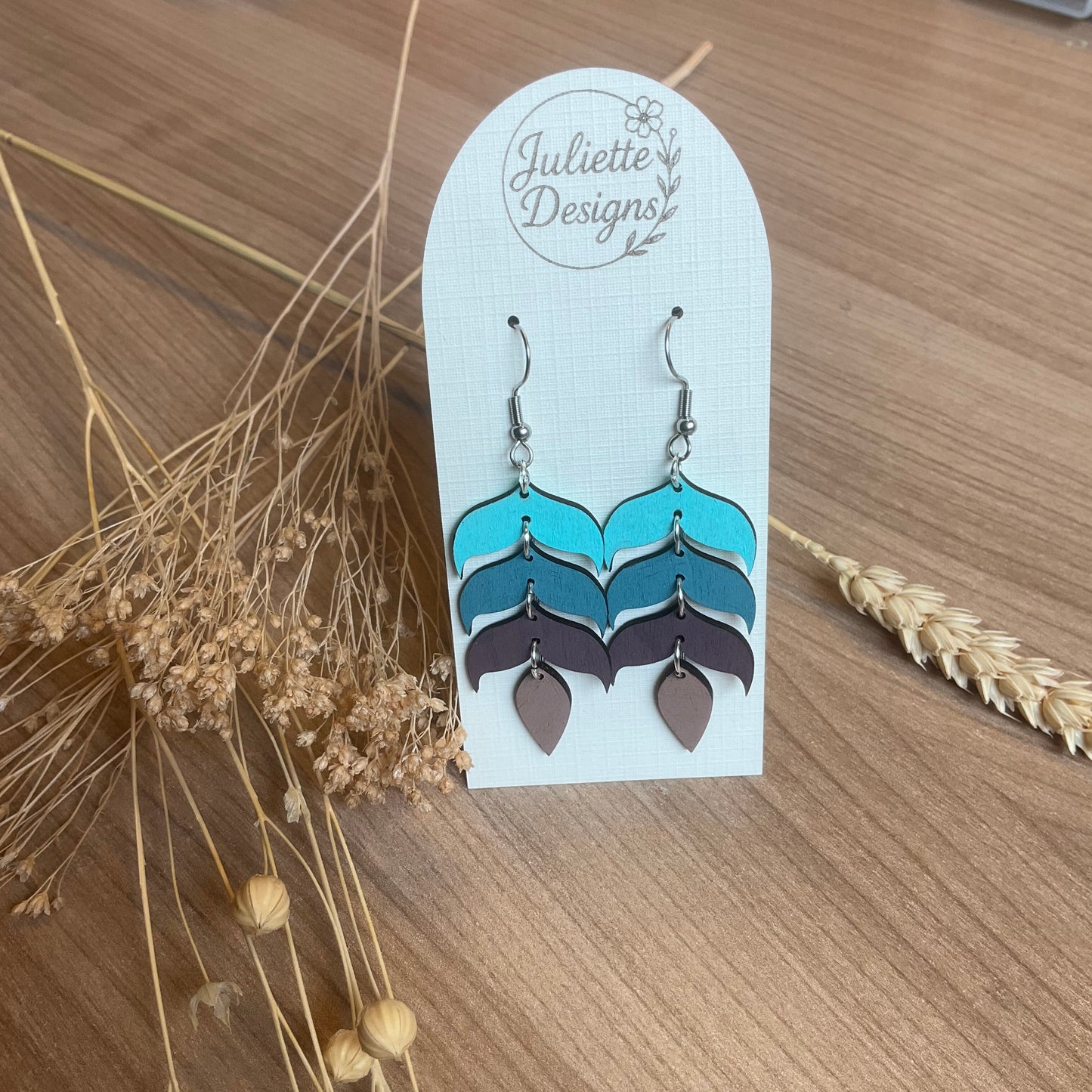 Oorhanger Boho blauw 1