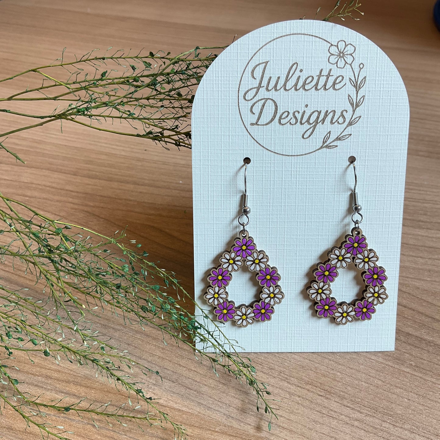 Daisy - hanger - wit paars