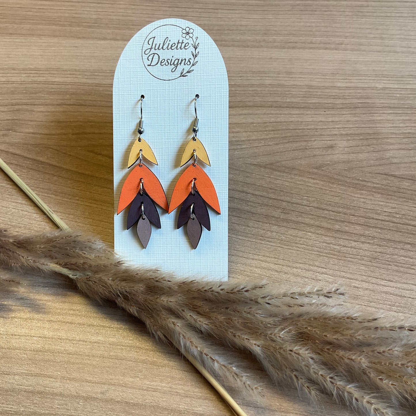 Oorhanger Boho oranje 2