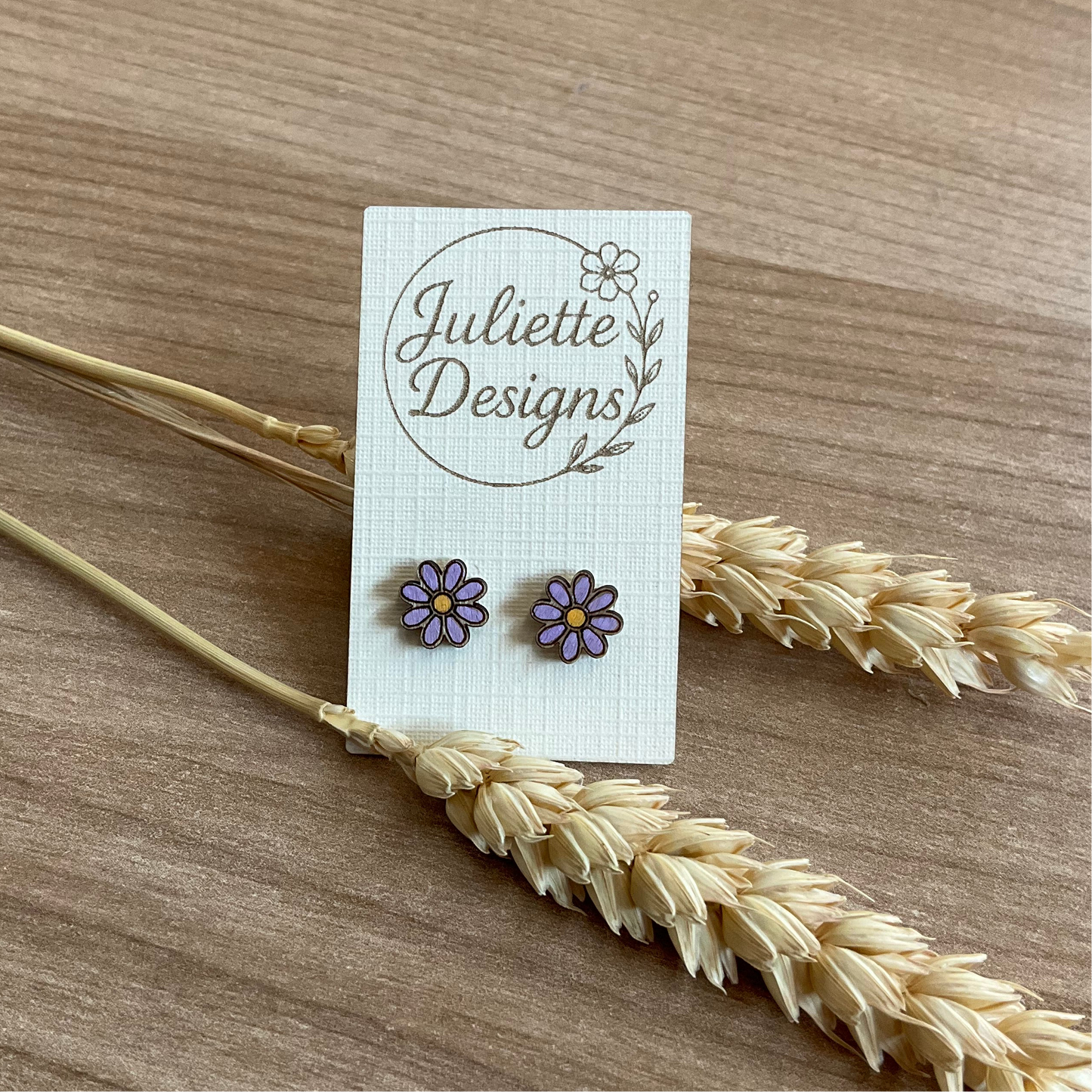 Oorstekers Daisy - paars S