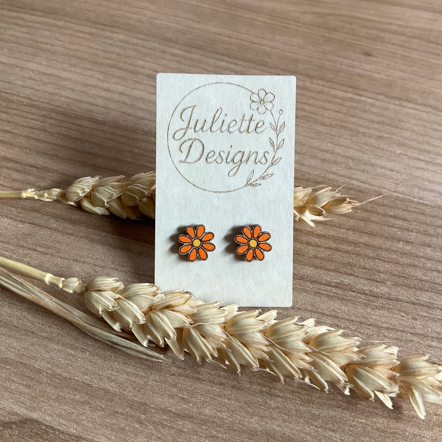 Oorstekers Daisy - oranje S