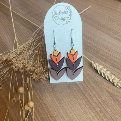 Oorhanger Boho oranje 3