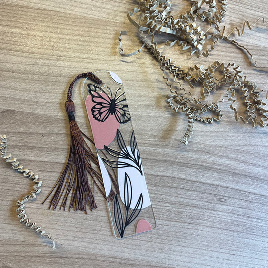 Acryl boekenlegger ‘abstract vlinder’