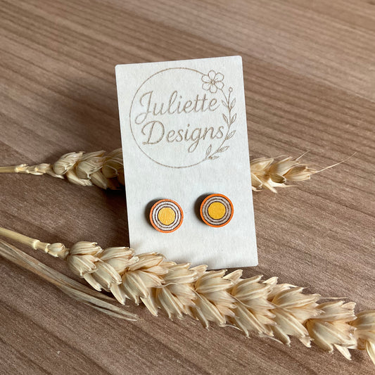 Oorstekers rond - geel oranje