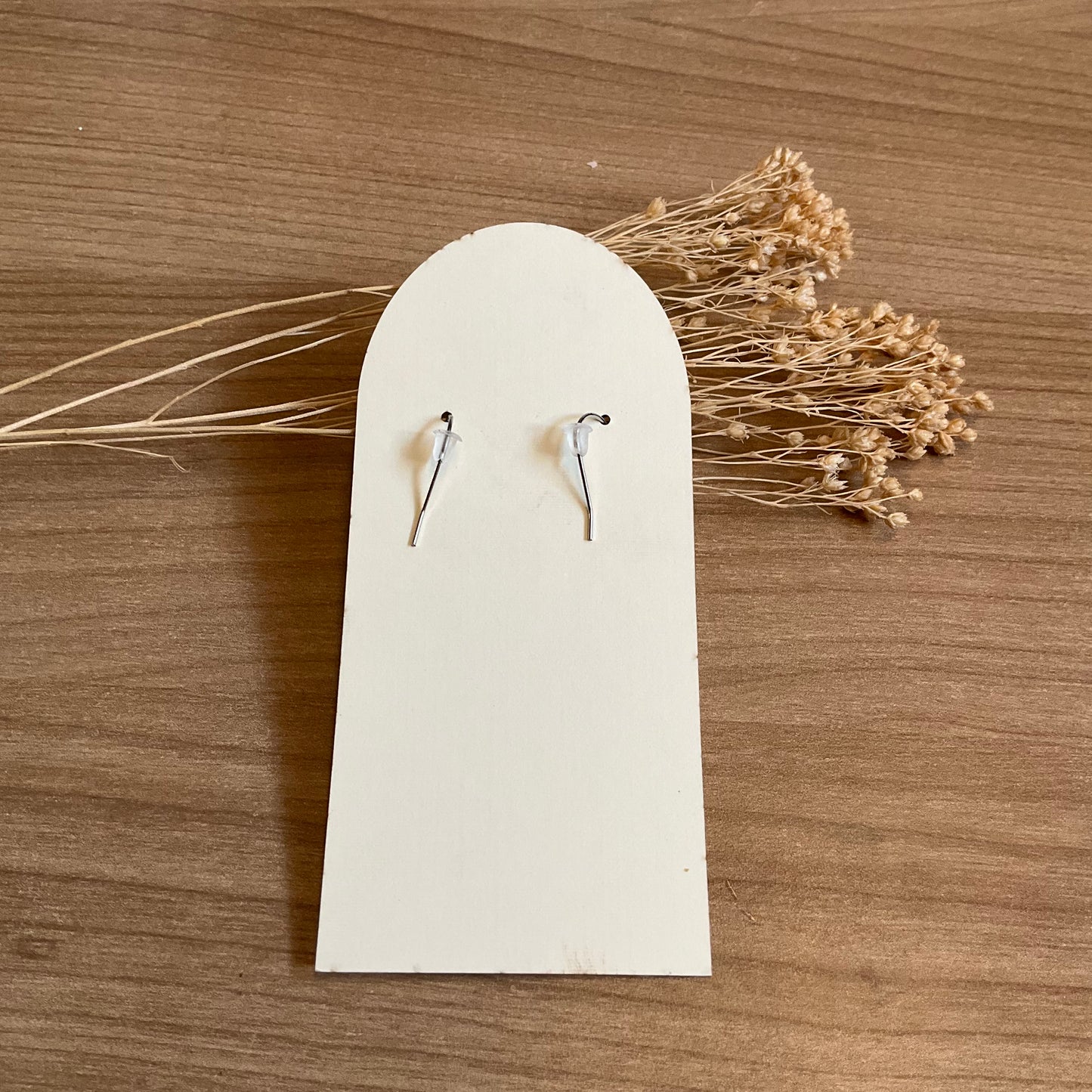 White Flair oorhangers rond