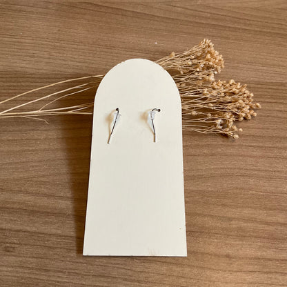 White Flair oorhangers rond