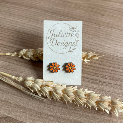 Oorstekers Daisy - oranje S