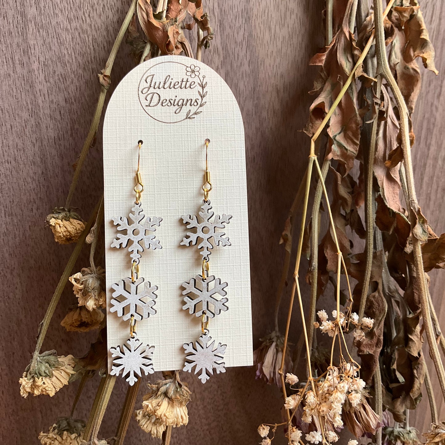 Oorhangers sneeuwvlokjes