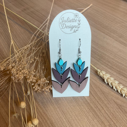 Oorhanger Boho blauw 3