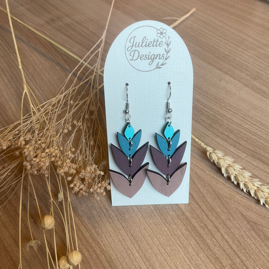 Oorhanger Boho blauw 3