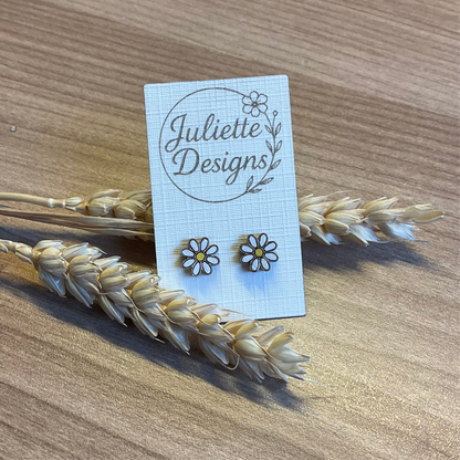 Oorstekers Daisy - wit S