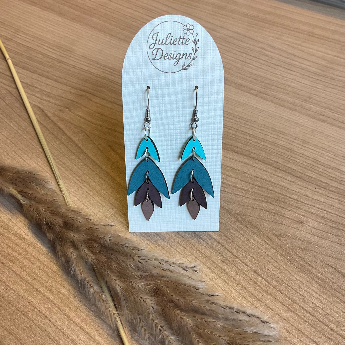 Oorhanger Boho blauw 2