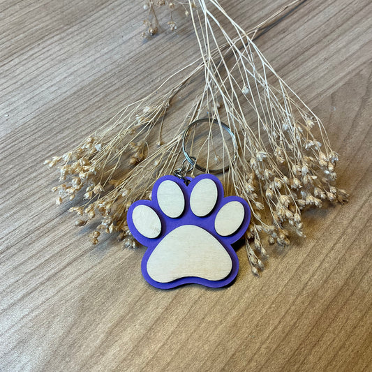 Pootje sleutelhanger - paars