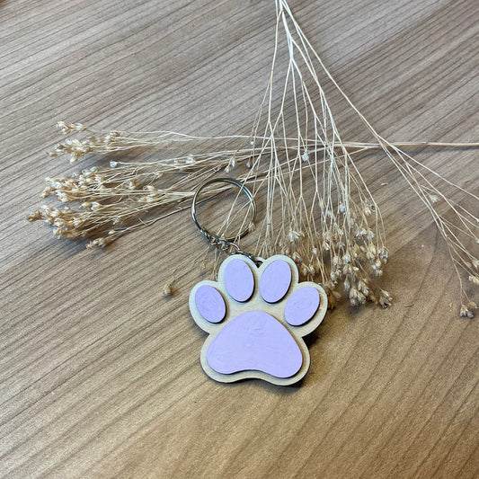 Pootje sleutelhanger - pastel paars