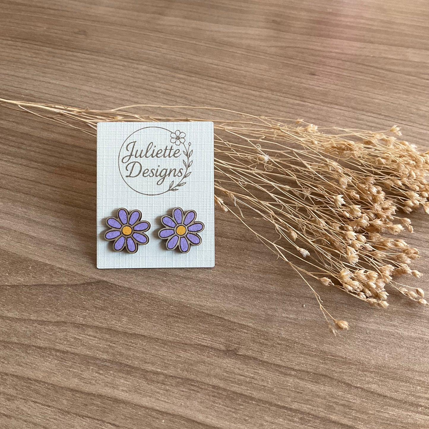 Oorstekers Daisy - paars L