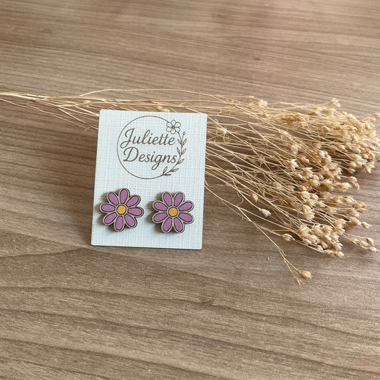 Oorstekers Daisy - roze L