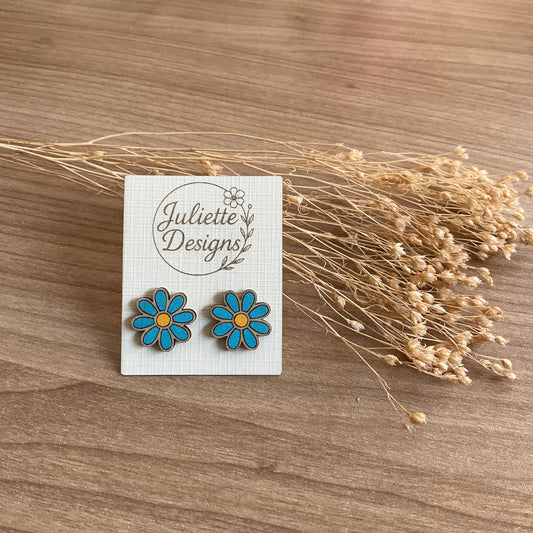 Oorstekers Daisy - blauw L