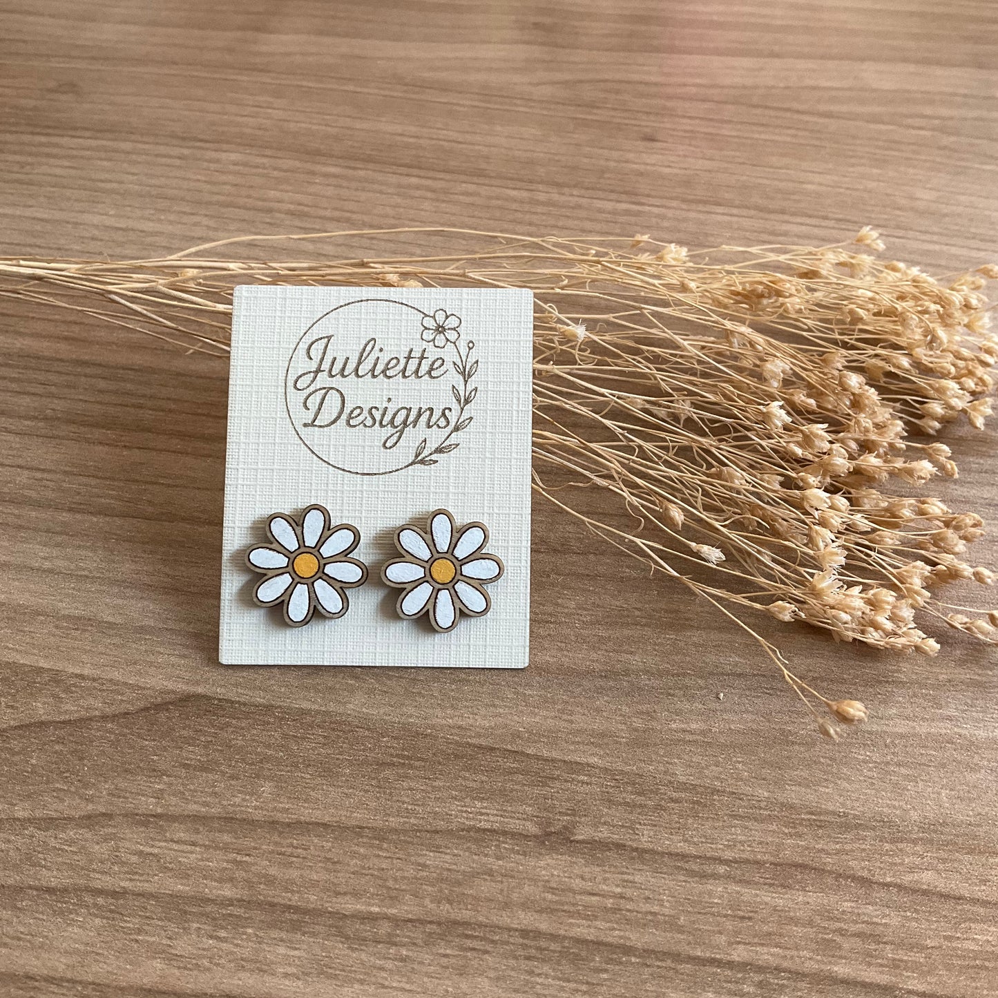 Oorstekers Daisy - wit L